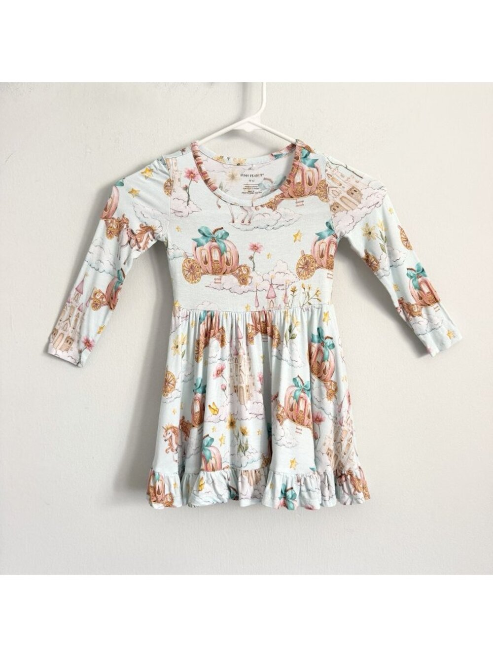 Posh Peanut Blue Long Sleeve Fairy Tale Twirl Dress Castle Girl’s Size 3T-4T